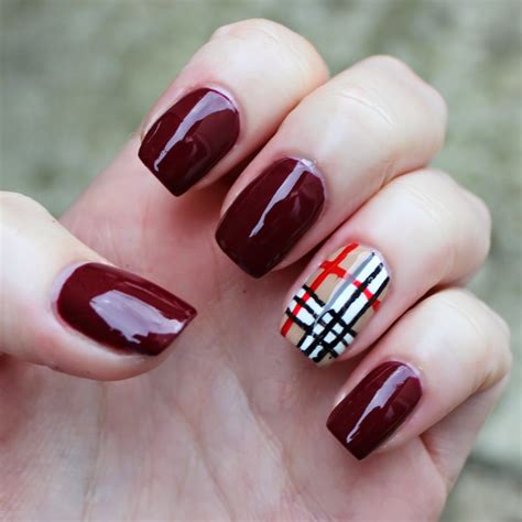 white burberry nails|burberry nail strips.